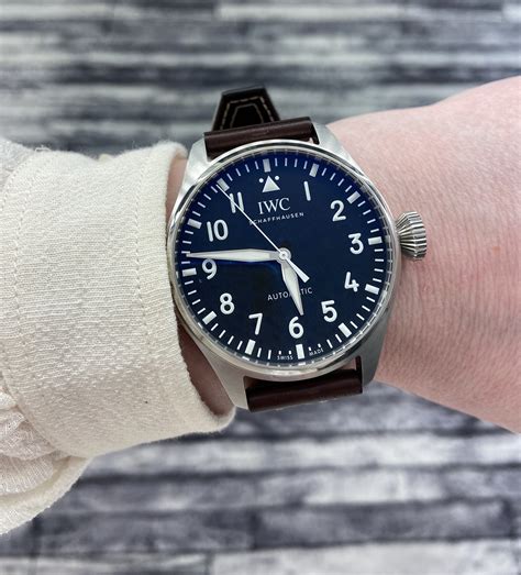 iwc big pilot 43 on wrist|iwc 43mm big pilot.